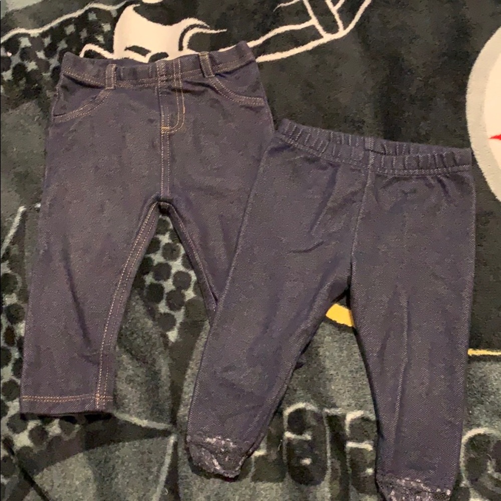 Dark wash jean jeggings